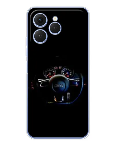 Чехол для TECNO Spark 40 с картинкой «Салон Audi — руль» Чехол для TECNO Spark 40 с картинкой «Салон Audi — руль»