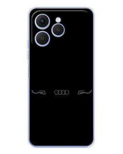 Чехол для TECNO Spark 40 с картинкой «Audi — световой подпись» Чехол для TECNO Spark 40 с картинкой «Audi — световой подпись»