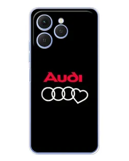 Чехол для TECNO Spark 40 с картинкой «Логотип Audi Heart» Чехол для TECNO Spark 40 с картинкой «Логотип Audi Heart»