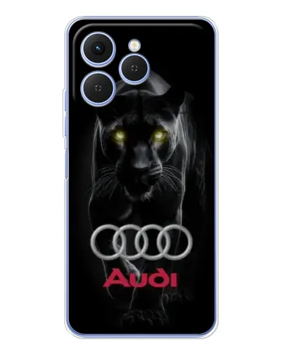 Чехол для TECNO Spark 40 с картинкой «Пантера и Audi» Чехол для TECNO Spark 40 с картинкой «Пантера и Audi»