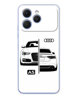 Чехол для TECNO Spark 40 с картинкой «Audi — контрастный дизайн» Чехол для TECNO Spark 40 с картинкой «Audi — контрастный дизайн»