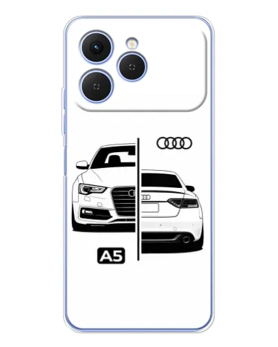 Чехол для TECNO Spark 40 с картинкой «Audi — контрастный дизайн» Чехол для TECNO Spark 40 с картинкой «Audi — контрастный дизайн»