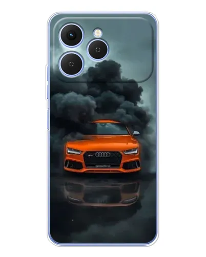 Чехол для TECNO Spark 40 с картинкой «Audi в облаках дыма» Чехол для TECNO Spark 40 с картинкой «Audi в облаках дыма»