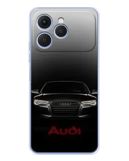 Чехол для TECNO Spark 40 с картинкой «Audi — градиентный контур» Чехол для TECNO Spark 40 с картинкой «Audi — градиентный контур»