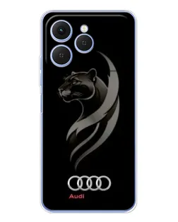 Чехол для TECNO Spark 40 с картинкой «Графика — пантера и Audi» Чехол для TECNO Spark 40 с картинкой «Графика — пантера и Audi»