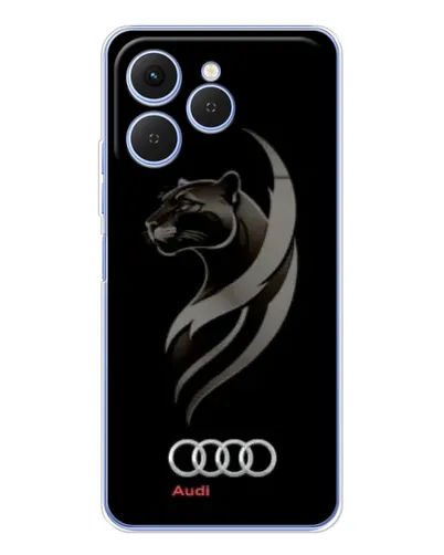 Чехол для TECNO Spark 40 с картинкой «Графика — пантера и Audi» Чехол для TECNO Spark 40 с картинкой «Графика — пантера и Audi»