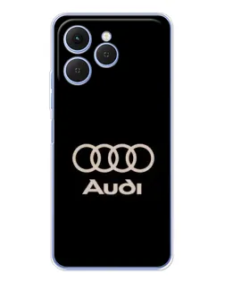 Чехол для TECNO Spark 40 с картинкой «Audi — золотой логотип» Чехол для TECNO Spark 40 с картинкой «Audi — золотой логотип»