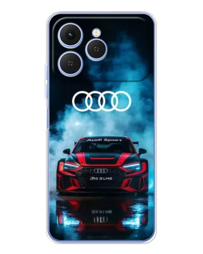 Чехол для TECNO Spark 40 с картинкой «Audi Sport — неон» Чехол для TECNO Spark 40 с картинкой «Audi Sport — неон»