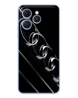 Чехол для TECNO Spark 40 с картинкой «Audi — абстрактные кольца» Чехол для TECNO Spark 40 с картинкой «Audi — абстрактные кольца»
