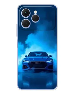 Чехол для TECNO Spark 40 с картинкой «Audi — голубая энергия» Чехол для TECNO Spark 40 с картинкой «Audi — голубая энергия»