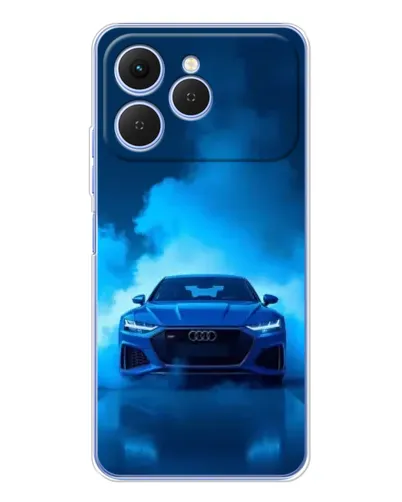 Чехол для TECNO Spark 40 с картинкой «Audi — голубая энергия» Чехол для TECNO Spark 40 с картинкой «Audi — голубая энергия»