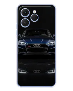 Чехол для TECNO Spark 40 с картинкой «Audi — ночное отражение» Чехол для TECNO Spark 40 с картинкой «Audi — ночное отражение»
