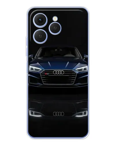 Чехол для TECNO Spark 40 с картинкой «Audi — ночное отражение» Чехол для TECNO Spark 40 с картинкой «Audi — ночное отражение»