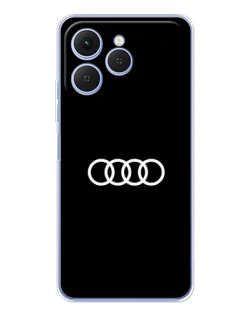 Чехол для TECNO Spark 40 с картинкой «Audi White Logo» Чехол для TECNO Spark 40 с картинкой «Audi White Logo»