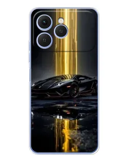 Чохол для TECNO Spark 40 з картинкою «Нічний Lamborghini драйв»