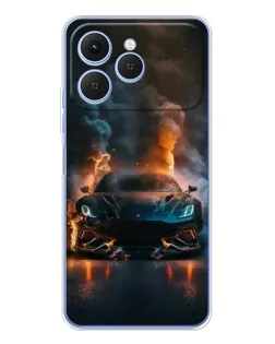 Чохол для TECNO Spark 40 з картинкою «Lamborghini димна естетика»