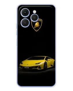 Чохол для TECNO Spark 40 з картинкою «Lamborghini жовтий акцент»