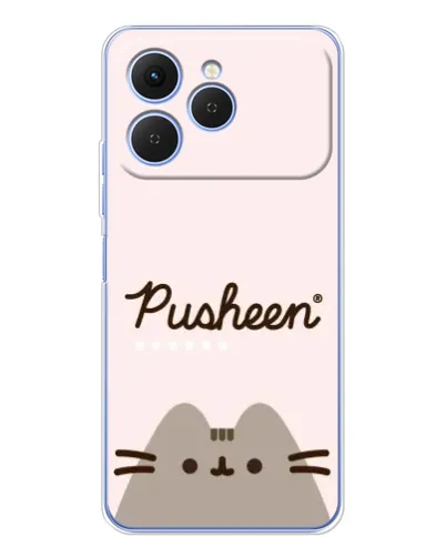 Чехол для TECNO Spark 40 с картинкой «Pusheen логотип»