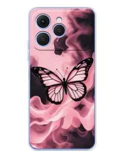 Чехол для TECNO Spark 40 с картинкой «Бабочка в дыму» Чехол для TECNO Spark 40 с картинкой «Бабочка в дыму»