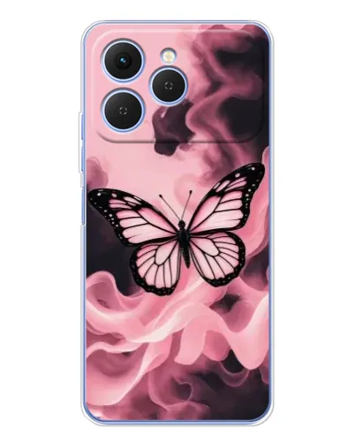Чехол для TECNO Spark 40 с картинкой «Бабочка в дыму» Чехол для TECNO Spark 40 с картинкой «Бабочка в дыму»