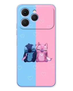 Чохол для TECNO Spark 40 з картинкою «Stitch та Angel Love»