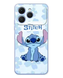 Чохол для TECNO Spark 40 з картинкою «Stitch серед квітів»