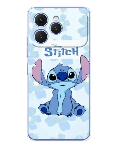 Чохол для TECNO Spark 40 з картинкою «Stitch серед квітів»