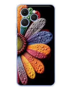 Чехол для TECNO Spark 40 с картинкой «Радужный цветок» Чехол для TECNO Spark 40 с картинкой «Радужный цветок»