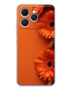 Чехол для TECNO Spark 40 с картинкой «Оранжевые герберы» Чехол для TECNO Spark 40 с картинкой «Оранжевые герберы»