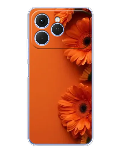 Чехол для TECNO Spark 40 с картинкой «Оранжевые герберы» Чехол для TECNO Spark 40 с картинкой «Оранжевые герберы»