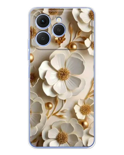 Чехол для TECNO Spark 40 с картинкой «Белие бумажние цвети» Чехол для TECNO Spark 40 с картинкой «Белие бумажние цвети»