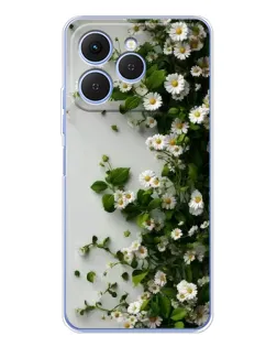 Чехол для TECNO Spark 40 с картинкой «Ветка мелких белых цветов» Чехол для TECNO Spark 40 с картинкой «Ветка мелких белых цветов»