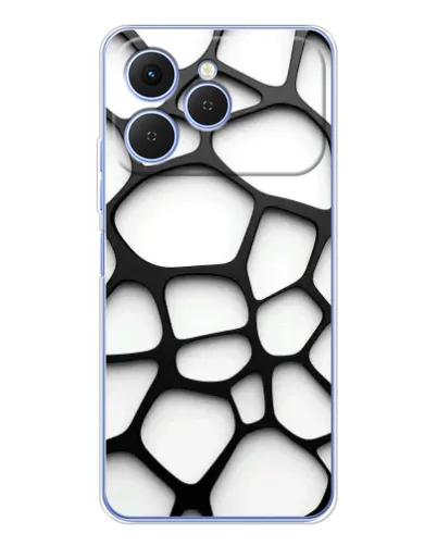 Чохол для TECNO Spark 40 з картинкою «Біла об'ємна сітка»