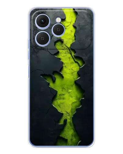 Чохол для TECNO Spark 40 з картинкою «Салатовий розлом скелі»