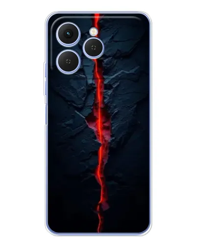 Чохол для TECNO Spark 40 з картинкою «Червона лавова тріщина»