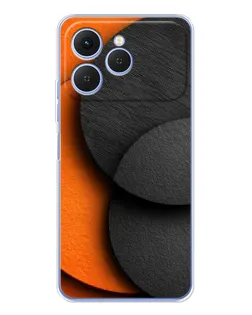 Чохол для TECNO Spark 40 з картинкою «Геометрія помаранчевих кіл»