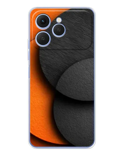 Чохол для TECNO Spark 40 з картинкою «Геометрія помаранчевих кіл»