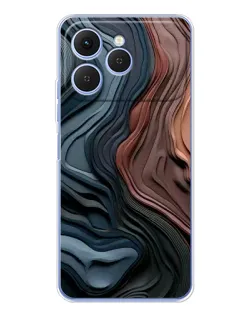 Чохол для TECNO Spark 40 з картинкою «Кольорові хвилі каньйону»