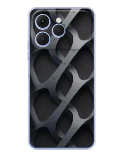 Чохол для TECNO Spark 40 з картинкою «Об'ємне сіре плетіння»
