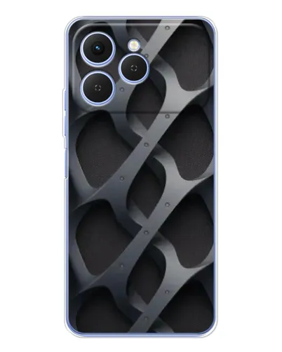 Чохол для TECNO Spark 40 з картинкою «Об'ємне сіре плетіння»