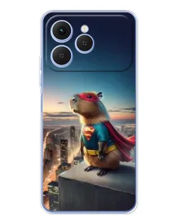 Чехол для TECNO Spark 40 с картинкой «Капи-мен супергерой»