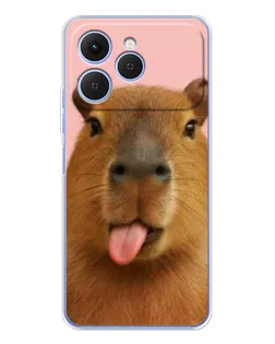 Чехол для TECNO Spark 40 с картинкой «Капибара с языком»