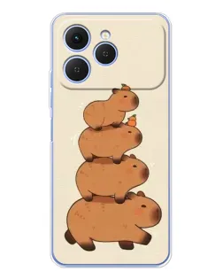 Чехол для TECNO Spark 40 с картинкой «Башня из капибар»