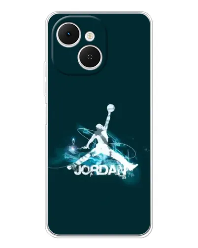 Чехол для TECNO Spark 40C с картинкой «Jordan Blue Fire»
