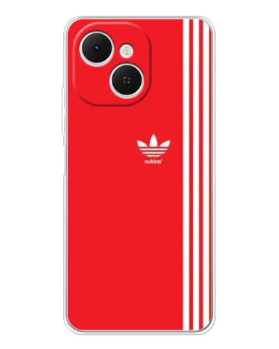 Чехол для TECNO Spark 40C с картинкой «Красный минимализм Adidas» Чехол для TECNO Spark 40C с картинкой «Красный минимализм Adidas»