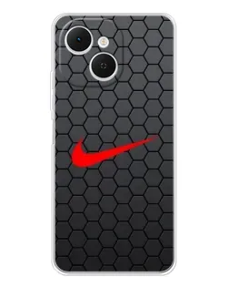 Чехол для TECNO Spark 40C с картинкой «Nike — карбоновая сетка» Чехол для TECNO Spark 40C с картинкой «Nike — карбоновая сетка»