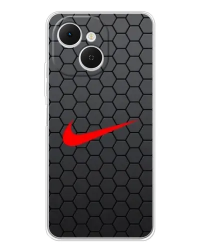 Чехол для TECNO Spark 40C с картинкой «Nike — карбоновая сетка»