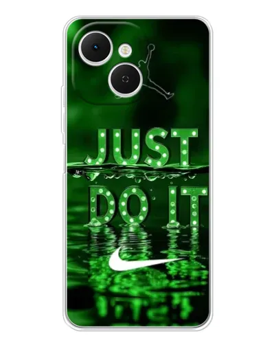Чехол для TECNO Spark 40C с картинкой «Зеленый неоновый Nike»