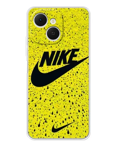 Чехол для TECNO Spark 40C с картинкой «Желтый текстурный Nike»