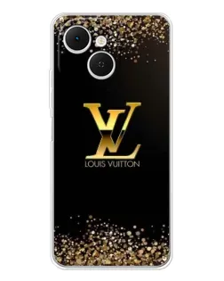 Чехол для TECNO Spark 40C с картинкой «LV — золотые искры»